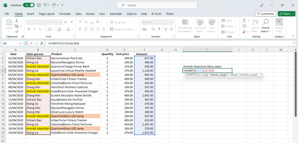 sumifs criteria range 1