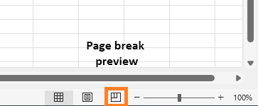 excel page break preview